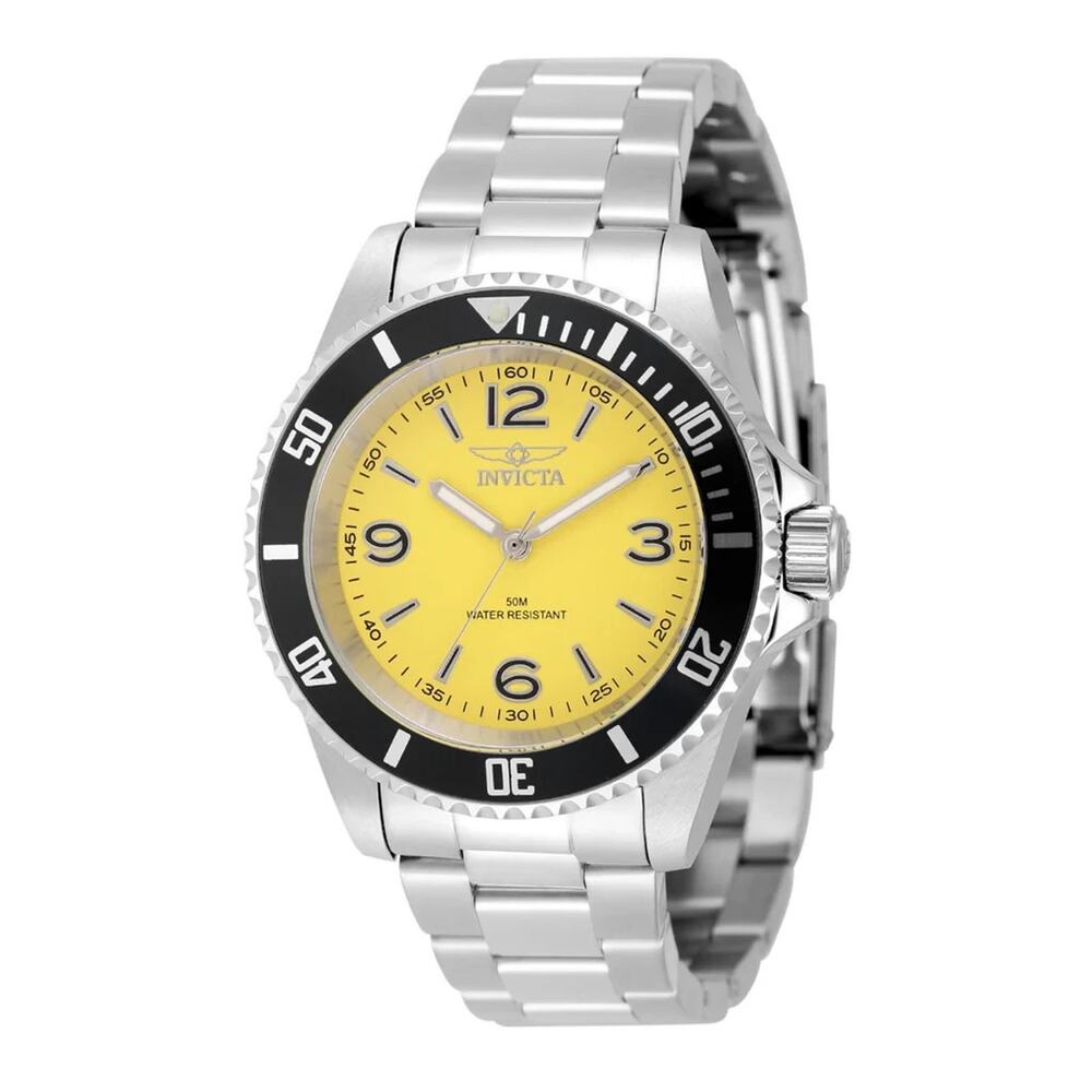 Invicta Specialty Rowan Men's Watch Yellow Dial Quartz Stainless Steel 49345